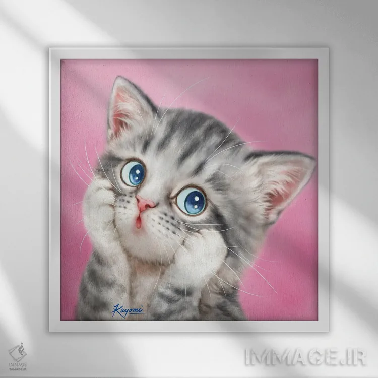 تابلو دکوراتیو ۳۶۵ روز با گربه ها: ۱۵۶ اثر کایومی هارای - نمای قابدار سفید