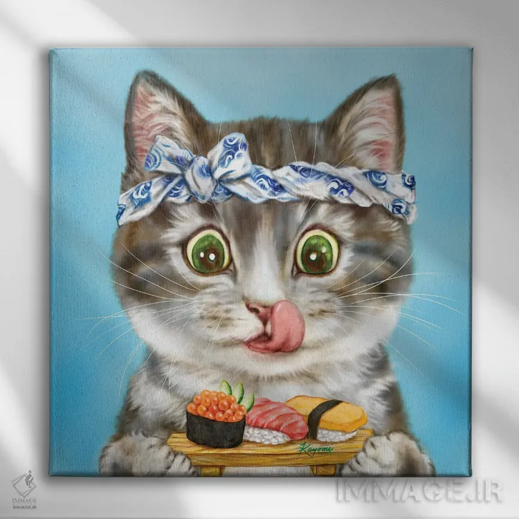 تابلو دکوراتیو ۳۶۵ روز با گربه ها: ۱۷۱ اثر کایومی هارای - نمای روبهرو روی دیوار