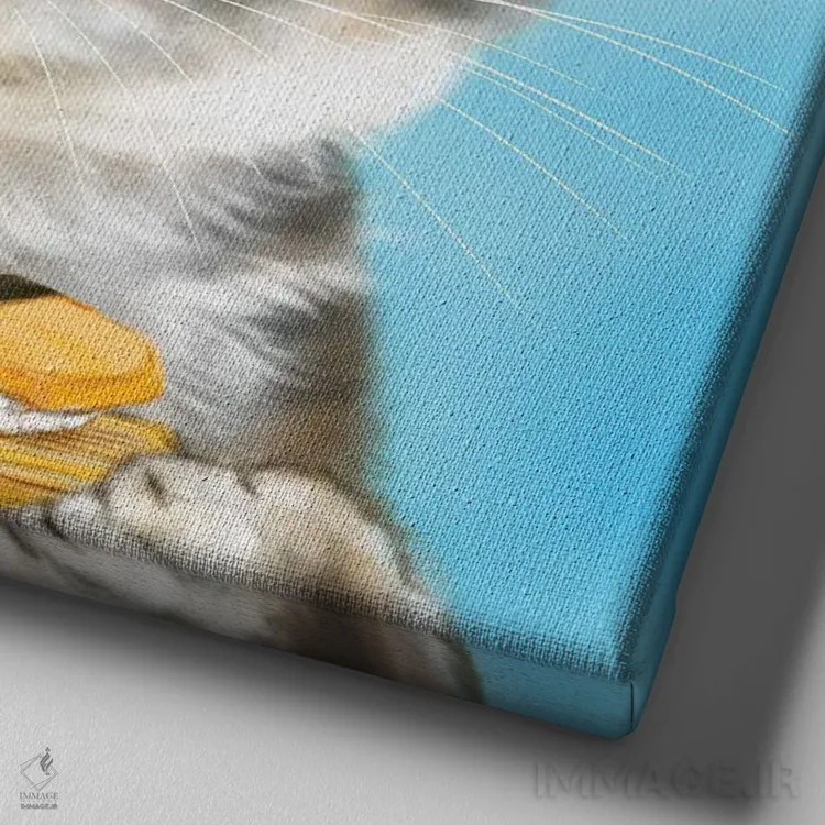 تابلو دکوراتیو ۳۶۵ روز با گربه ها: ۱۷۱ اثر کایومی هارای - نمای نزدیک بافت بوم