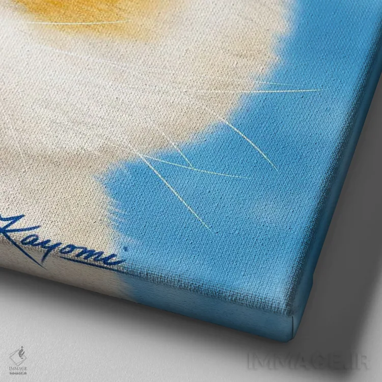 تابلو دکوراتیو ۳۶۵ روز با گربه ها: ۶ اثر کایومی هارای - نمای نزدیک بافت بوم