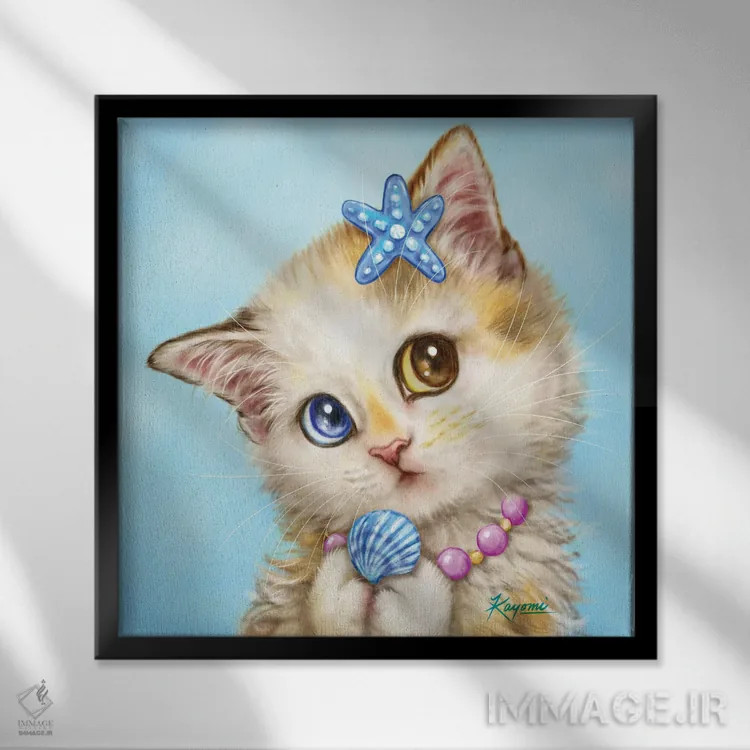 تابلو دکوراتیو ۳۶۵ روز با گربه ها: ۱۷۶ اثر کایومی هارای - نمای قابدار مشکی