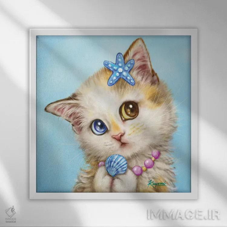 تابلو دکوراتیو ۳۶۵ روز با گربه ها: ۱۷۶ اثر کایومی هارای - نمای قابدار سفید