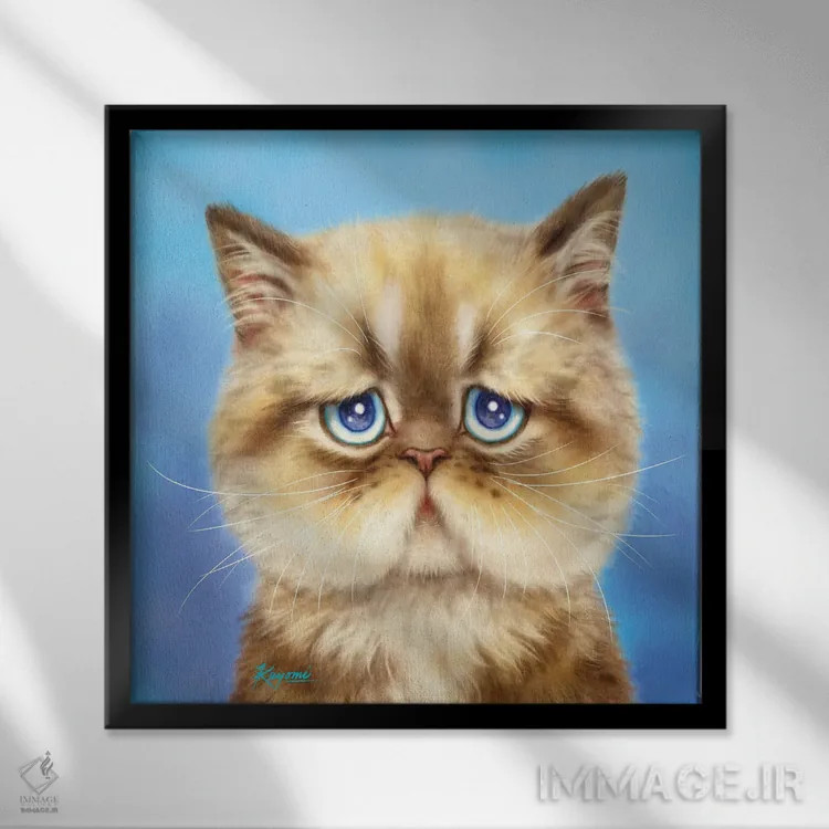 تابلو دکوراتیو ۳۶۵ روز با گربه ها: ۱۸۶ اثر کایومی هارای - نمای قابدار مشکی