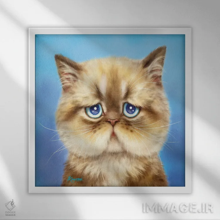 تابلو دکوراتیو ۳۶۵ روز با گربه ها: ۱۸۶ اثر کایومی هارای - نمای قابدار سفید