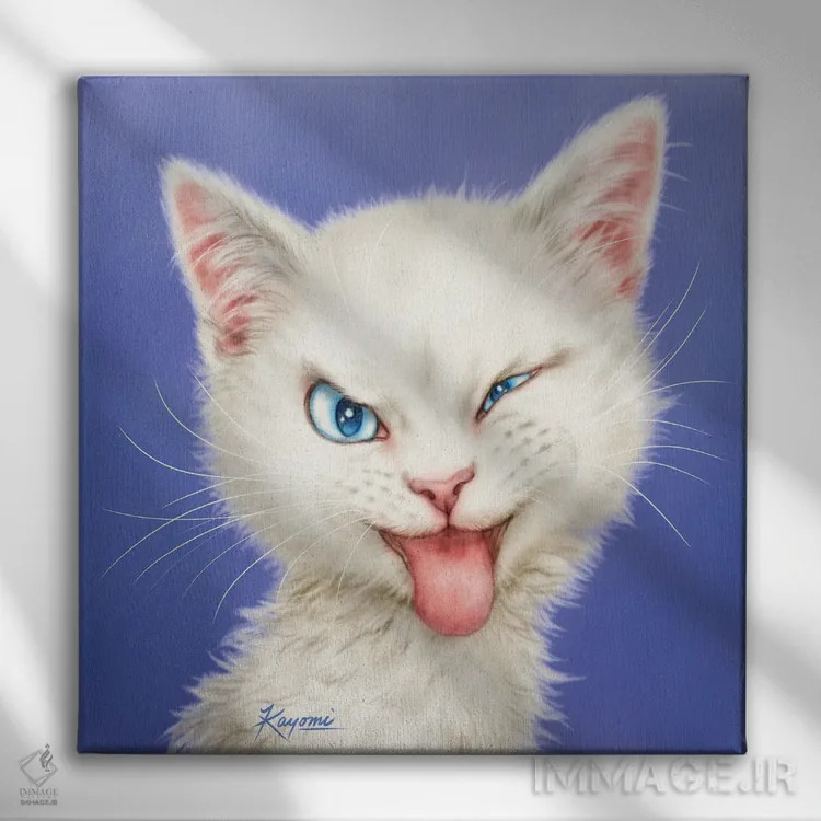 تابلو دکوراتیو ۳۶۵ روز با گربه ها: ۱۹۶ اثر کایومی هارای - نمای روبهرو روی دیوار