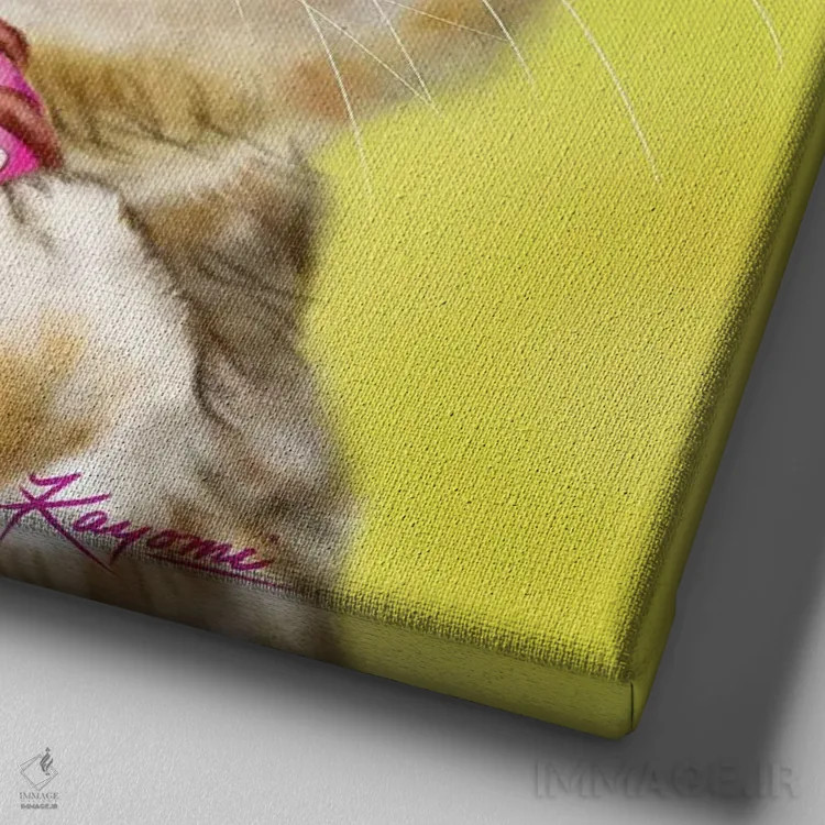 تابلو دکوراتیو ۳۶۵ روز با گربه ها: ۱۷۸ اثر کایومی هارای - نمای نزدیک بافت بوم