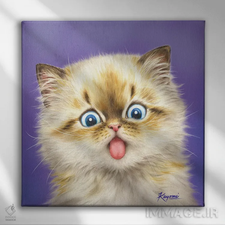 تابلو دکوراتیو ۳۶۵ روز با گربه ها: ۸ اثر کایومی هارای - نمای روبهرو روی دیوار