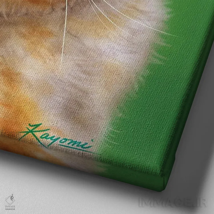 تابلو دکوراتیو ۳۶۵ روز با گربه ها: ۲۱۷ اثر کایومی هارای - نمای نزدیک بافت بوم