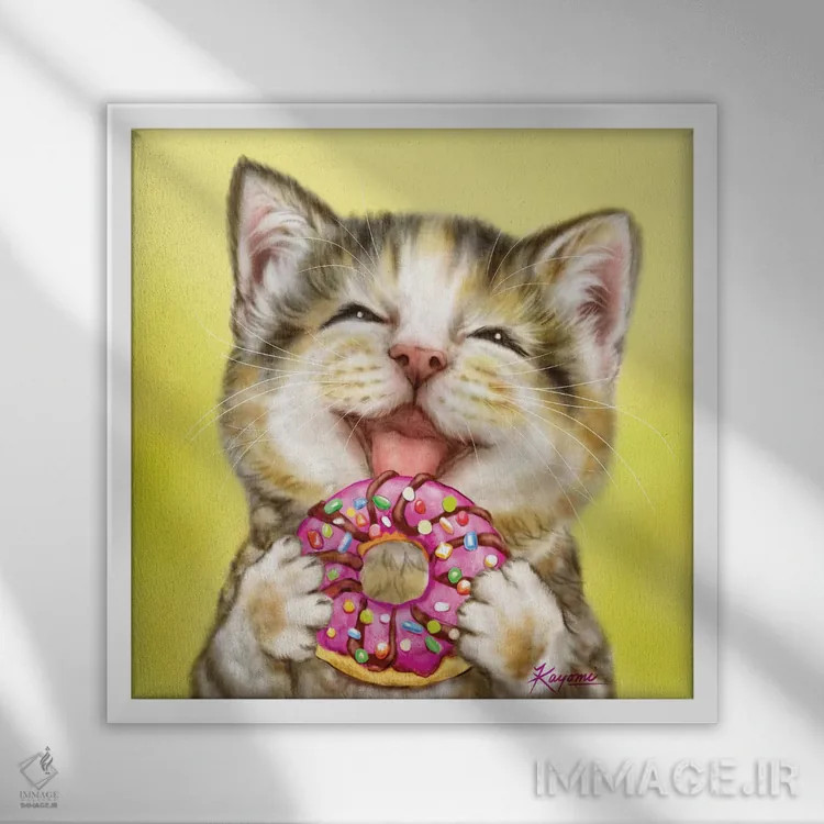 تابلو دکوراتیو ۳۶۵ روز با گربه ها: ۱۷۸ اثر کایومی هارای - نمای قابدار سفید