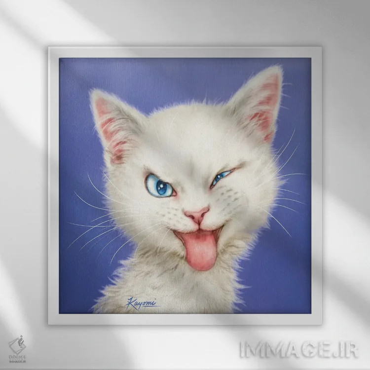 تابلو دکوراتیو ۳۶۵ روز با گربه ها: ۱۹۶ اثر کایومی هارای - نمای قابدار سفید