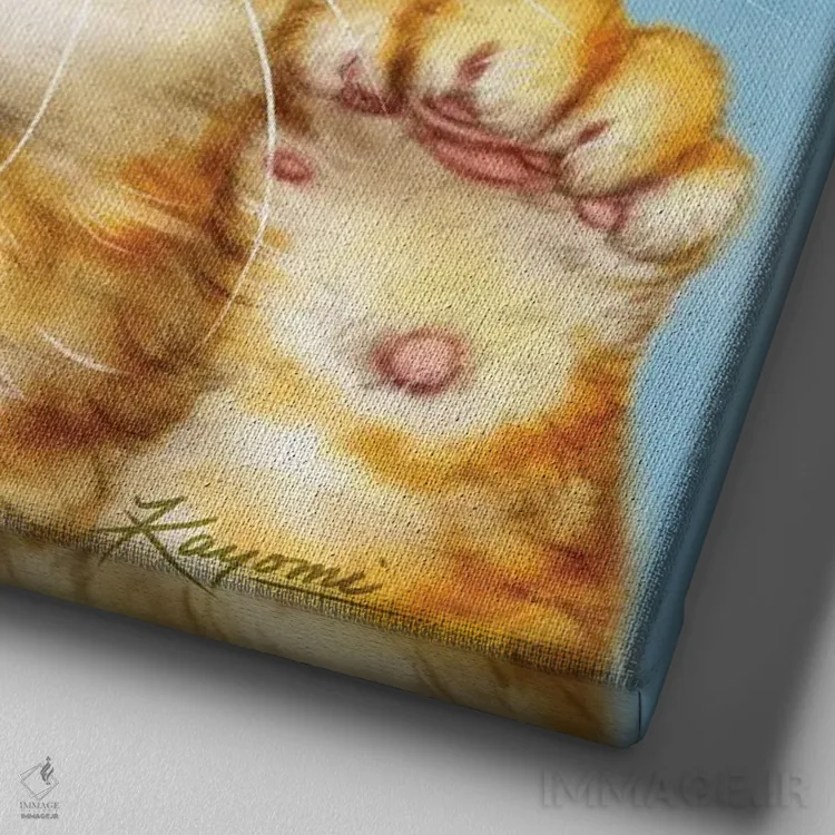 تابلو دکوراتیو ۳۶۵ روز با گربه ها: ۲۰۶ اثر کایومی هارای - نمای نزدیک بافت بوم