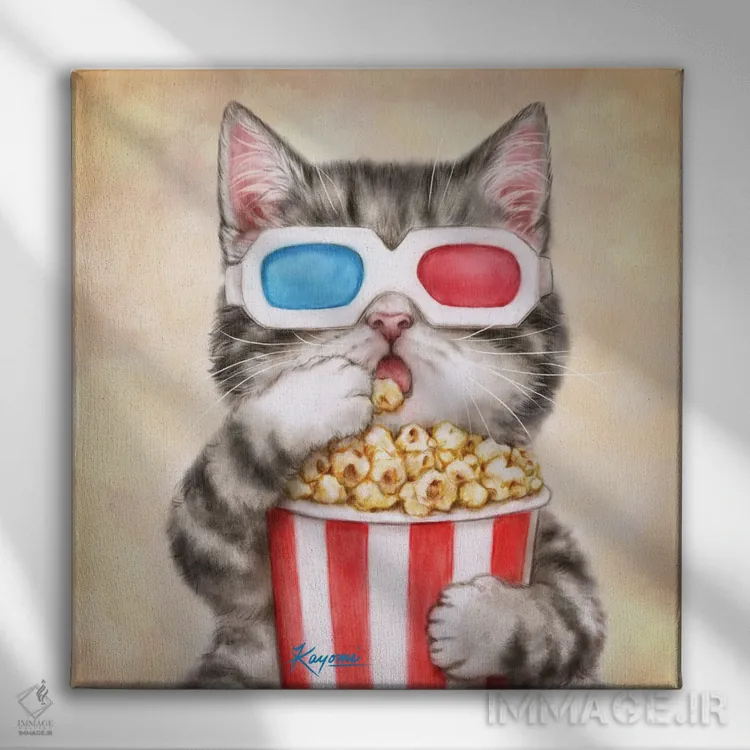 تابلو دکوراتیو ۳۶۵ روز با گربه ها: ۲۳۸ اثر کایومی هارای - نمای روبهرو روی دیوار