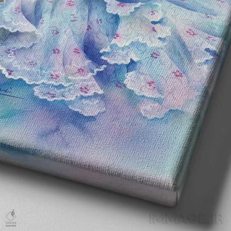 تابلو دکوراتیو دوستان در سبد اثر کایومی هارای - نمای نزدیک بافت بوم