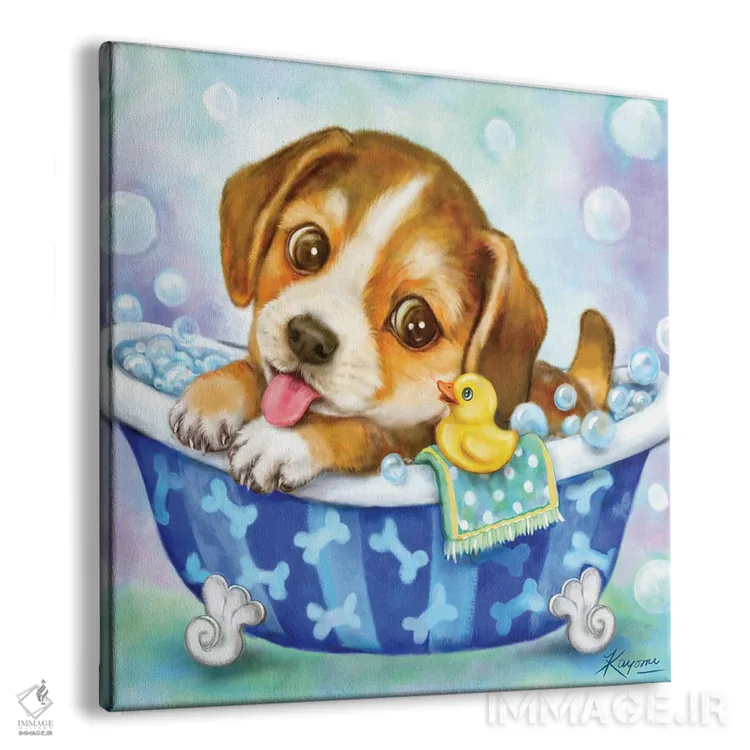 تابلو دکوراتیو سرگرمی موقع حمام اثر کایومی هارای - نمای پرسپکتیو محصول