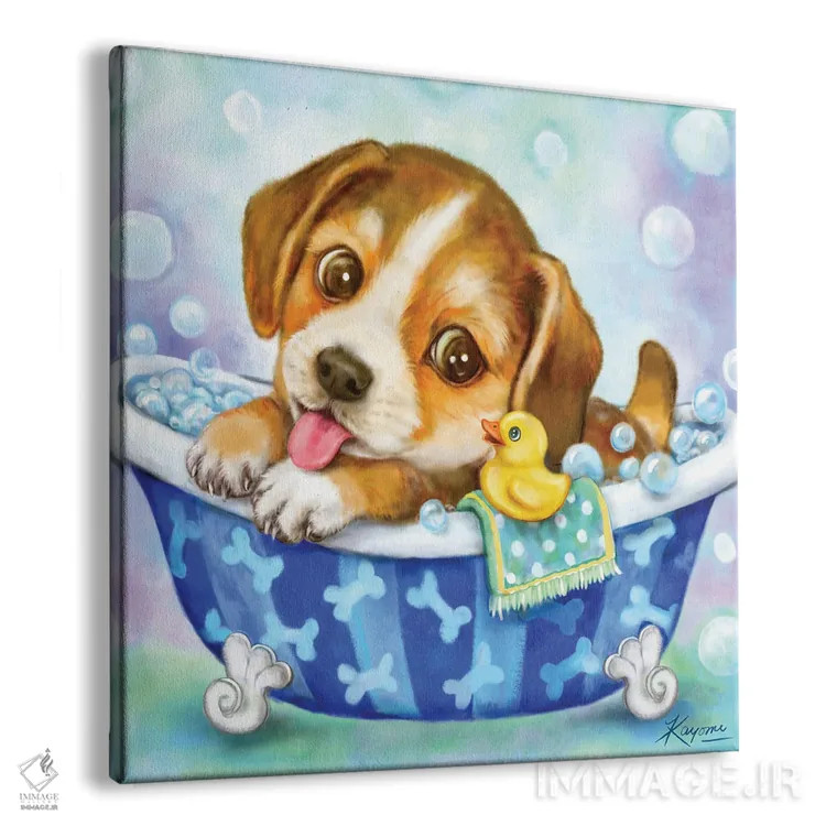 تابلو دکوراتیو سرگرمی موقع حمام اثر کایومی هارای - نمای پرسپکتیو محصول