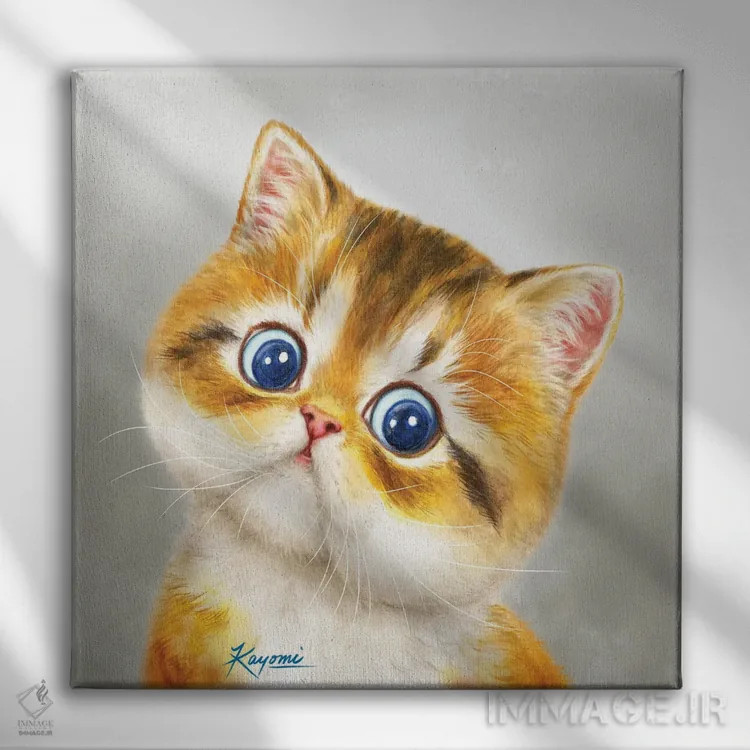 تابلو دکوراتیو ۳۶۵ روز با گربه ها: ۱۲ اثر کایومی هارای - نمای روبهرو روی دیوار