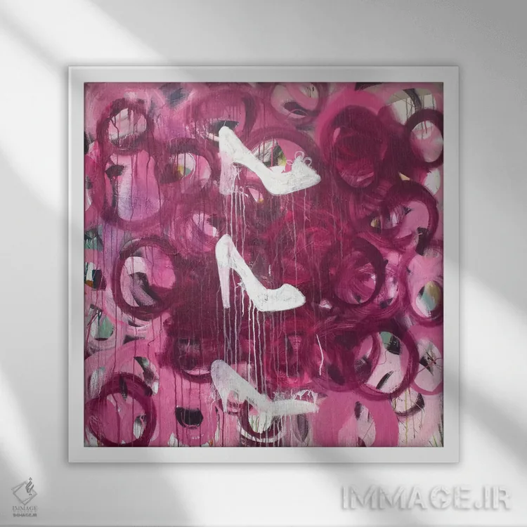 تابلو انتزاعی انتخاب ها اثر کنت یانگستروم - نمای قابدار سفید