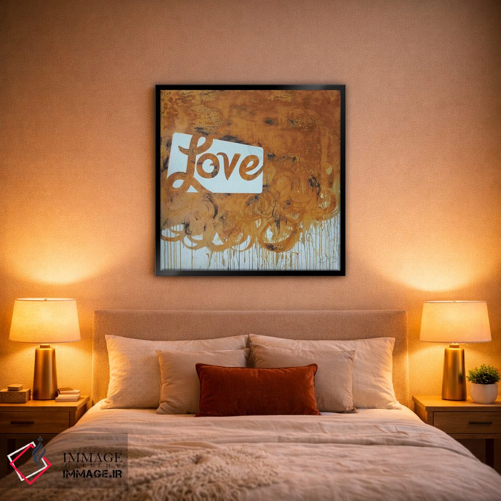 تابلو مدرن عشق زنگ زده اثر کنت یانگستروم - D1B