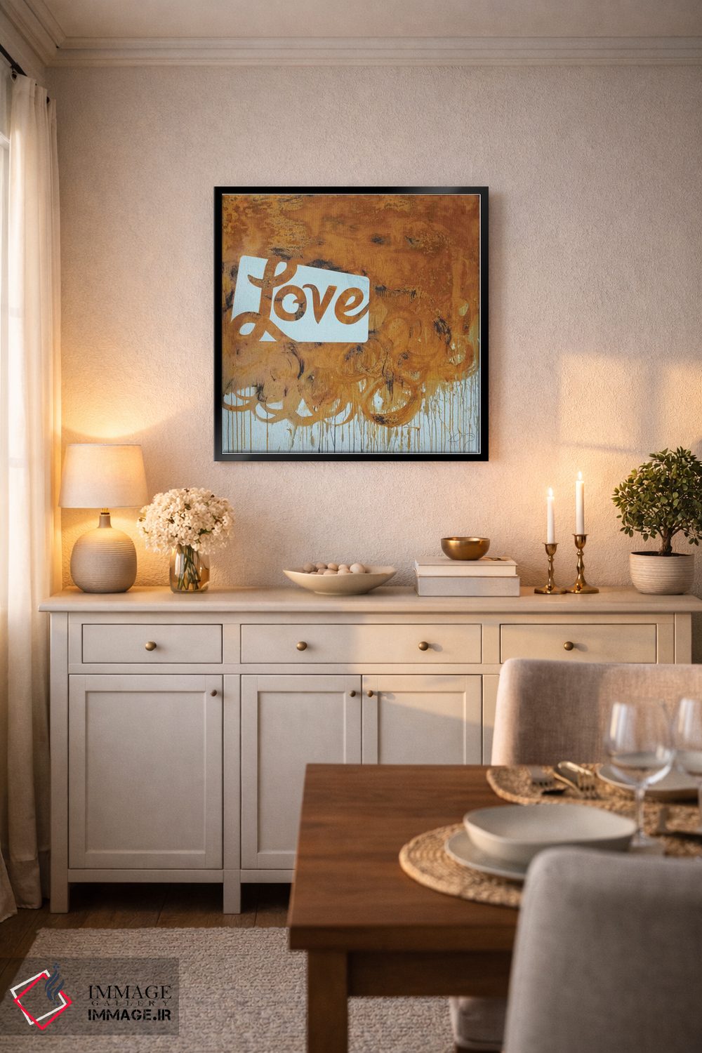 تابلو مدرن عشق زنگ زده اثر کنت یانگستروم - D6B