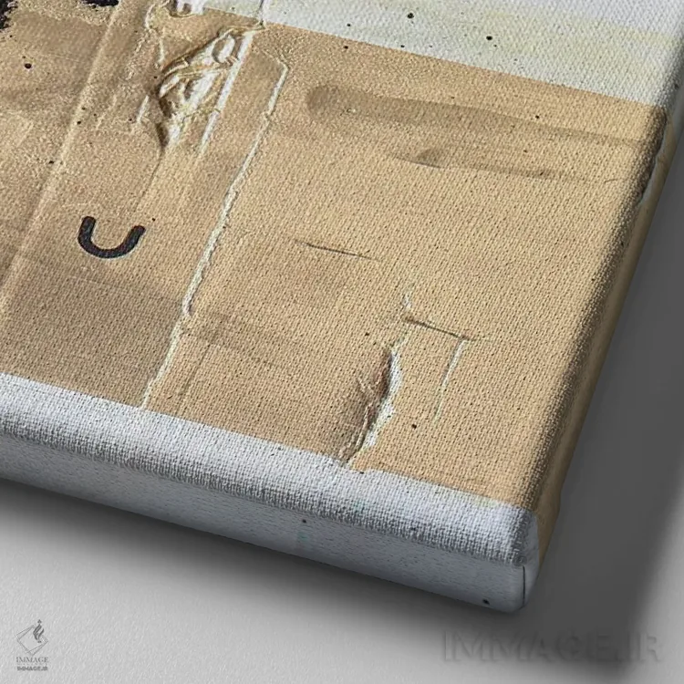 تابلو مدرن به تو فکر می کنم اثر کنت یانگستروم - نمای نزدیک بافت بوم