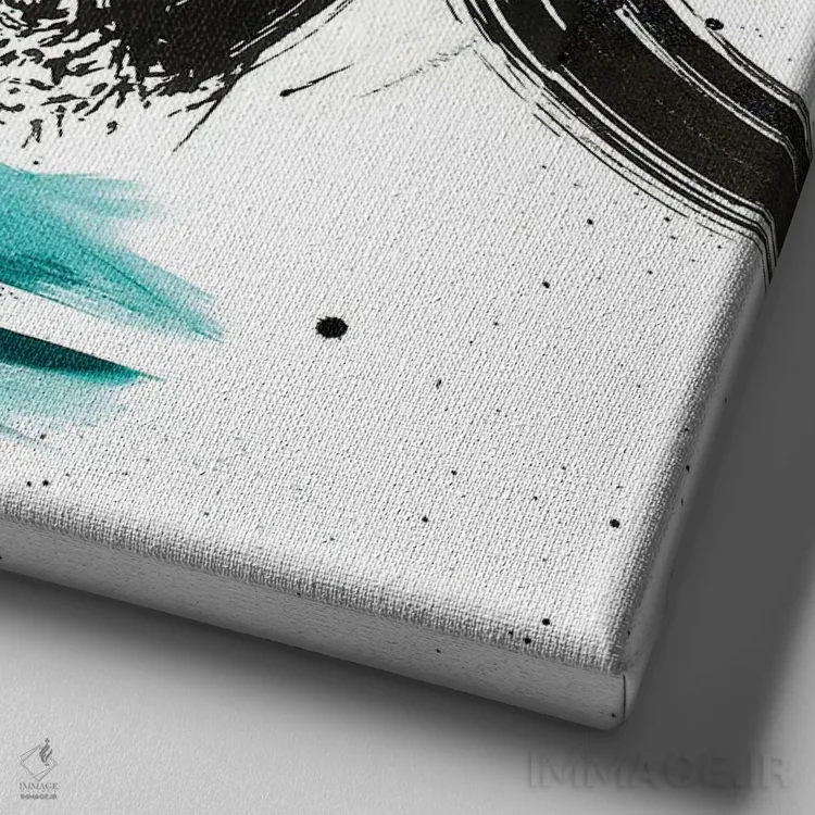 تابلو مدرن عشق آبی اثر کنت یانگستروم - نمای نزدیک بافت بوم