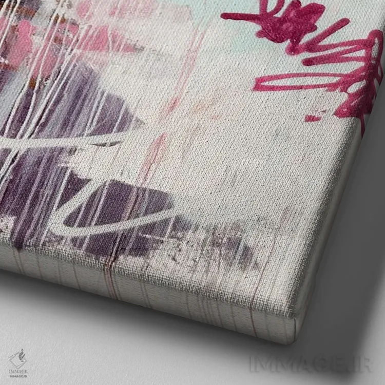 تابلو مدرن گل ها اثر کنت یانگستروم - نمای نزدیک بافت بوم