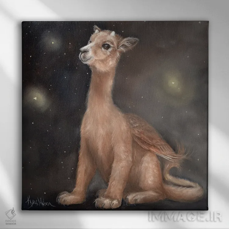 تابلو دکوراتیو ذره ای اثر کایرا ویلسون - نمای روبهرو روی دیوار