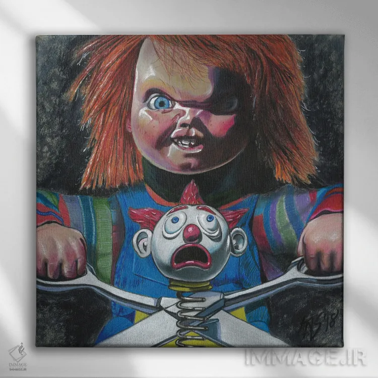 تابلو دکوراتیو چاکی اثر کتی سالیوان - نمای روبهرو روی دیوار