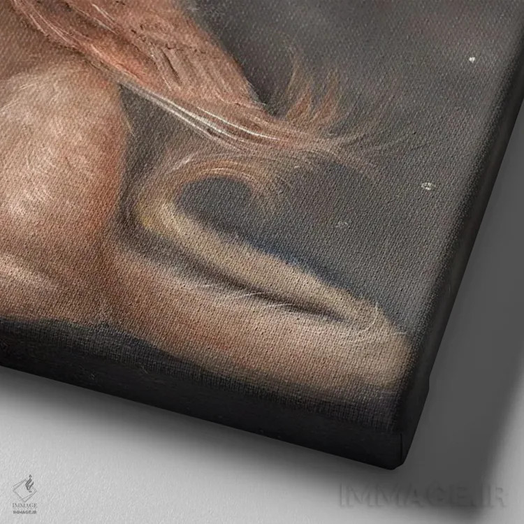 تابلو دکوراتیو ذره ای اثر کایرا ویلسون - نمای نزدیک بافت بوم