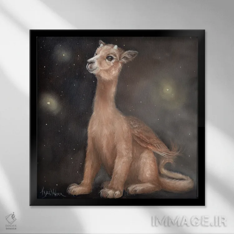 تابلو دکوراتیو ذره ای اثر کایرا ویلسون - نمای قابدار مشکی