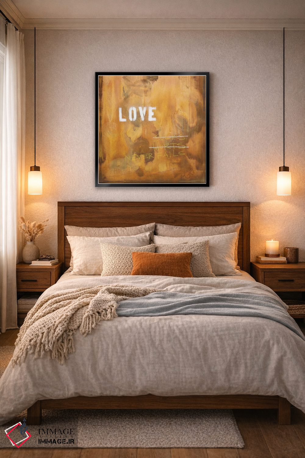 تابلو انتزاعی عشق بد است؟ درد دارد؟ هرگز شکست نمی خورد اثر کنت یانگستروم - D6B