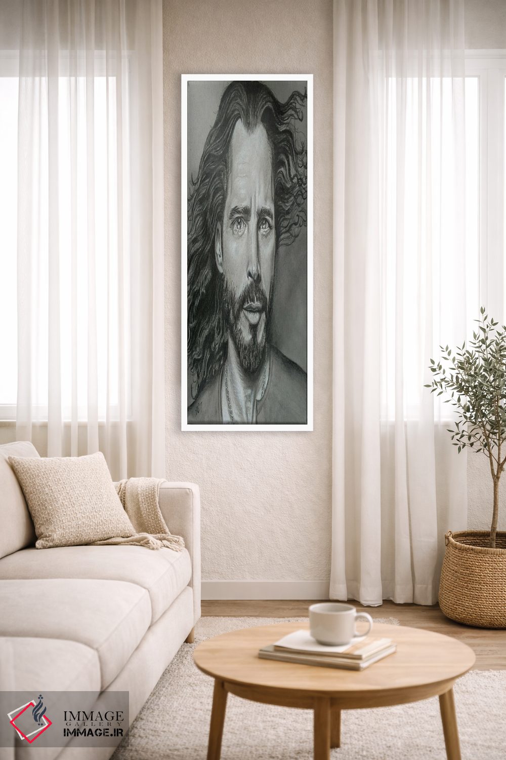 تابلو دکوراتیو طرح مدادی کریس کورنل اثر کتی سالیوان - D3W