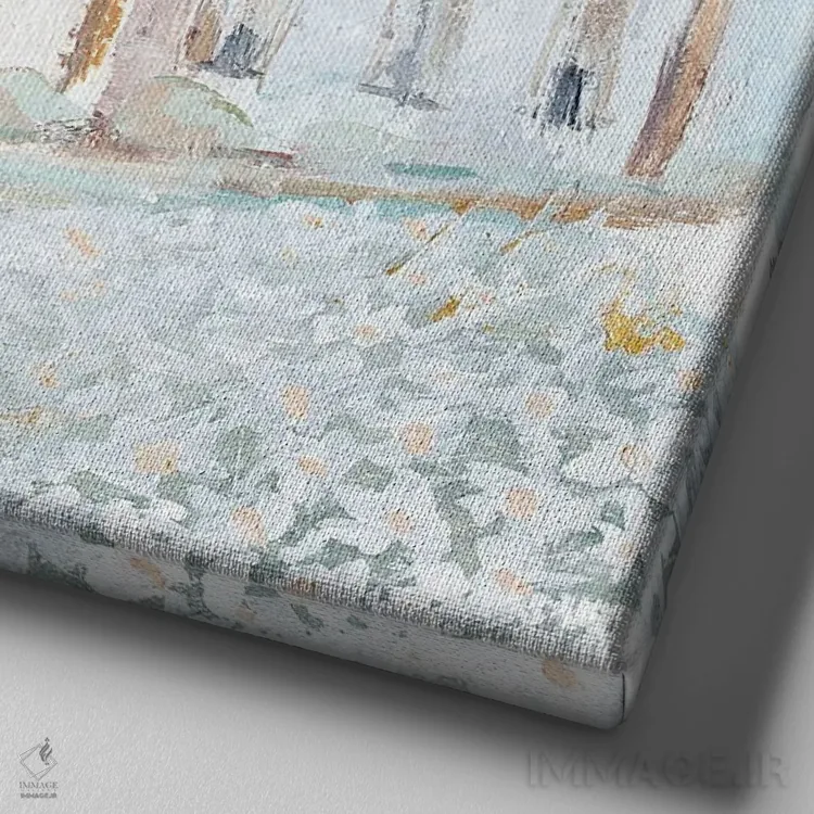 تابلو مدرن خانه مبارک اثر مکنزی کیسل - نمای نزدیک بافت بوم