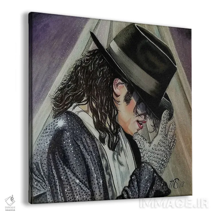 تابلو دکوراتیو مایکل جکسون اثر کتی سالیوان - نمای پرسپکتیو محصول