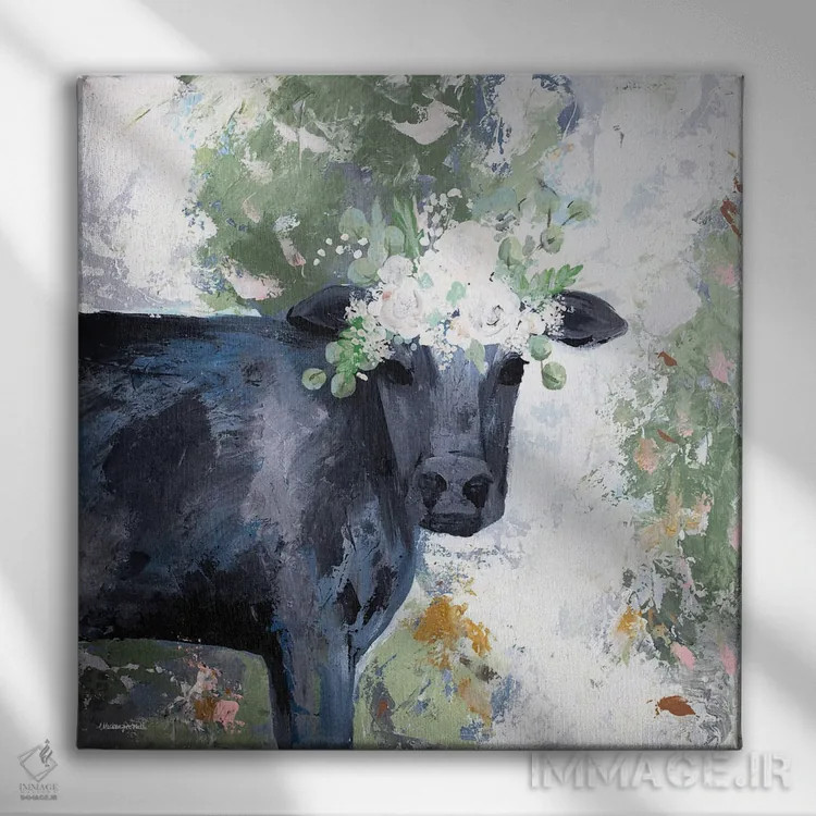 تابلو مدرن میبل، گاو اثر مکنزی کیسل - نمای روبهرو روی دیوار