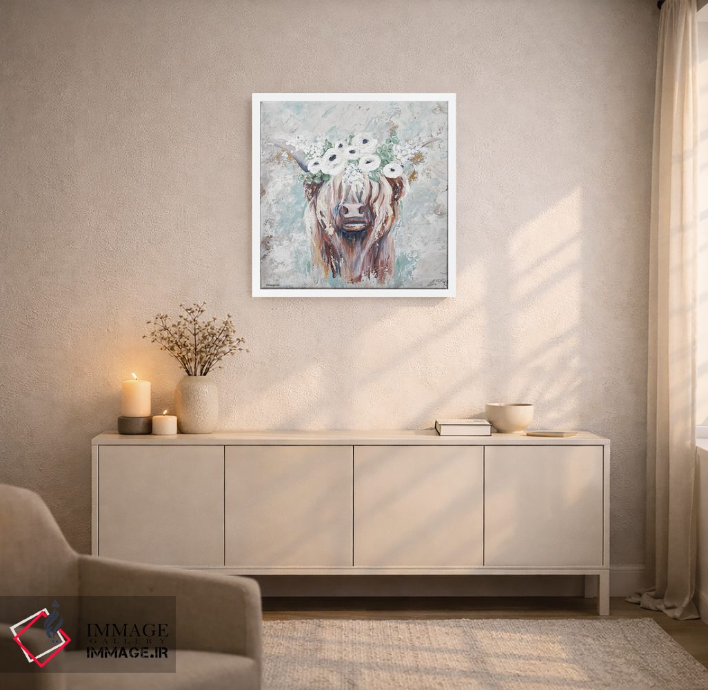 تابلو مدرن جولین، گاو اثر مکنزی کیسل - D4W