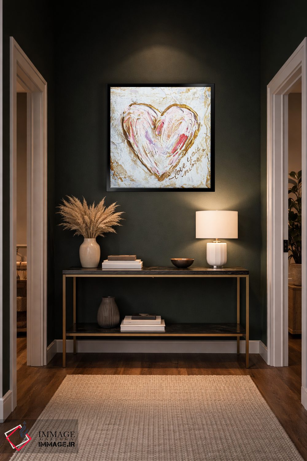 تابلو مدرن بیشتر دوستت دارم قلب ۲ اثر مکنزی کیسل - D6B