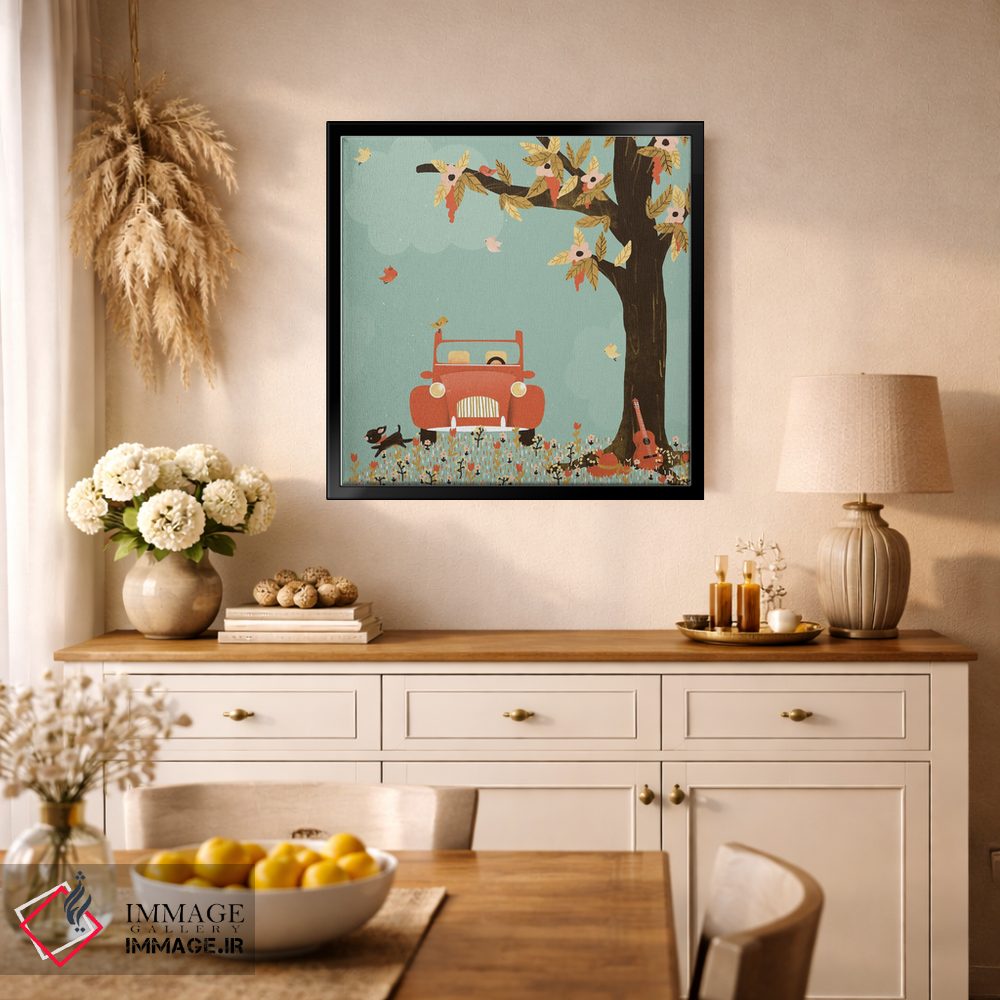 تابلو مینیمال زندگی زیباست اثر کانزیلو - D2B