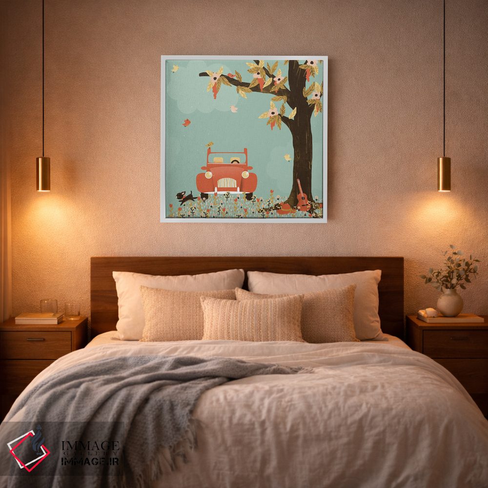 تابلو مینیمال زندگی زیباست اثر کانزیلو - D3W