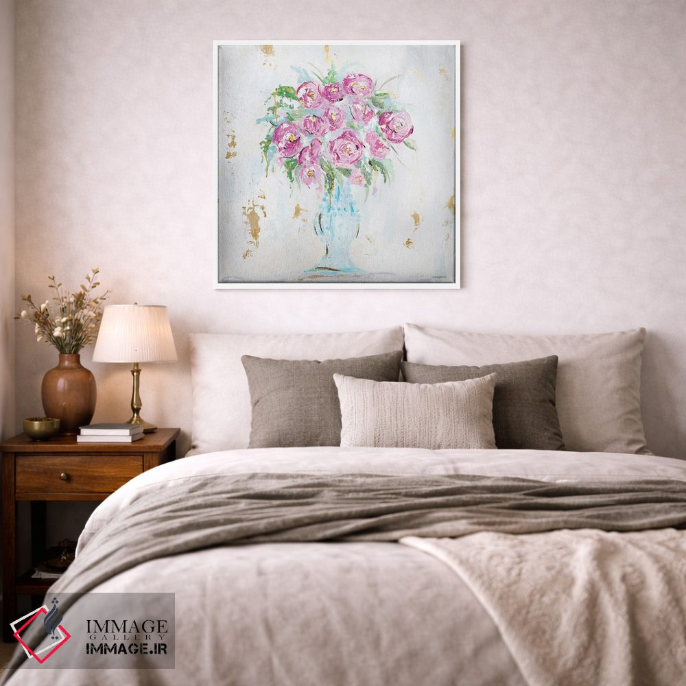 تابلو مدرن دسته گل ظرافت اثر مکنزی کیسل - D1W