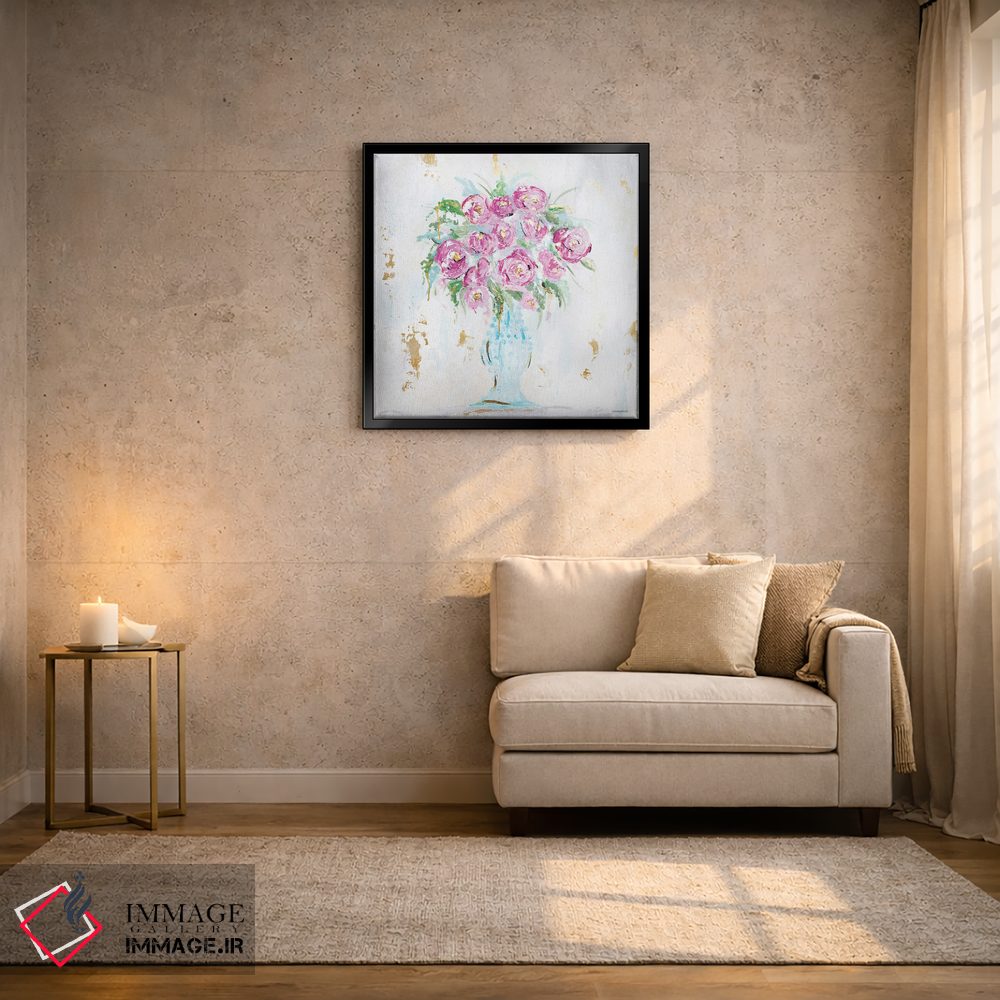 تابلو مدرن دسته گل ظرافت اثر مکنزی کیسل - D3B