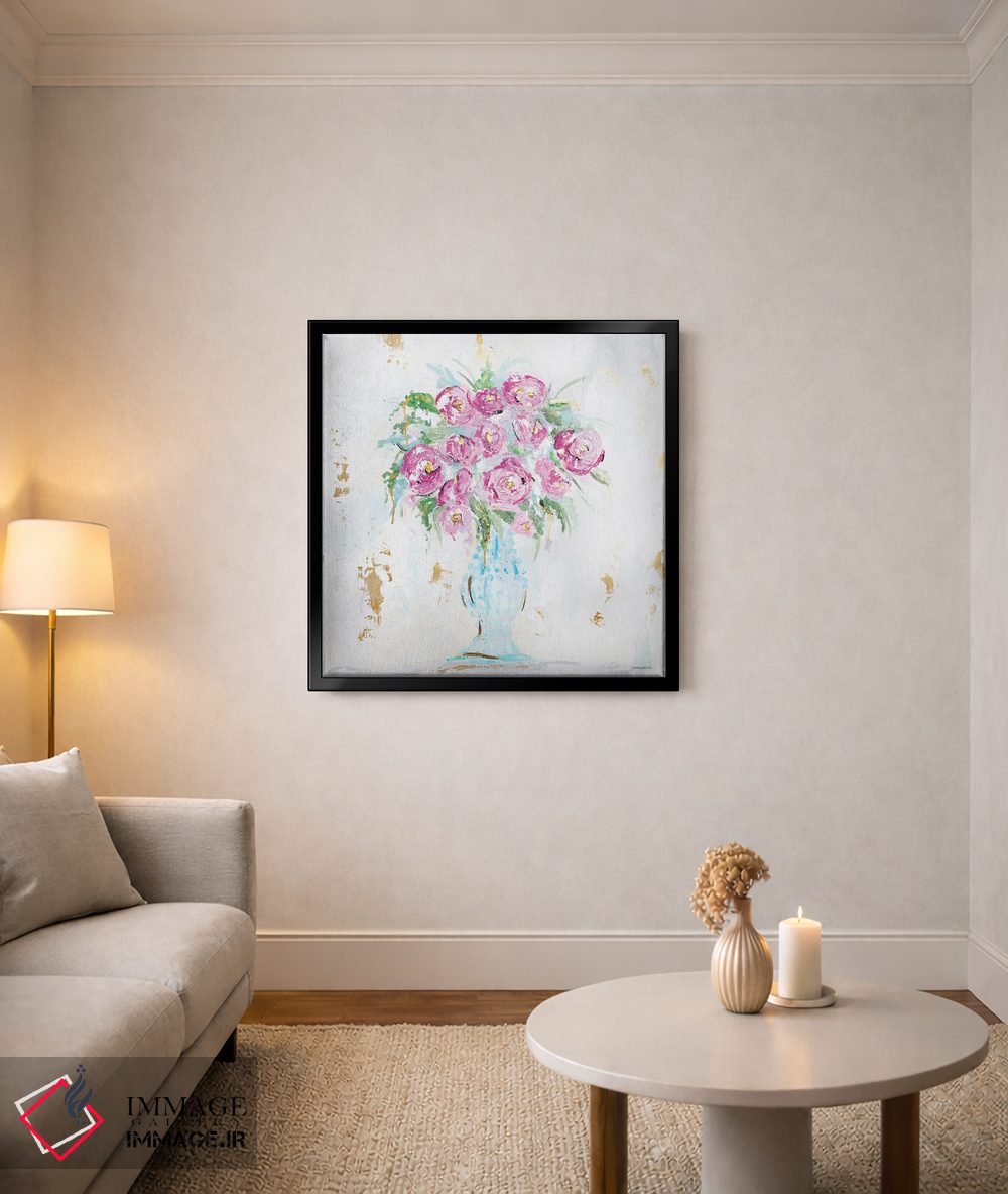 تابلو مدرن دسته گل ظرافت اثر مکنزی کیسل - D4B
