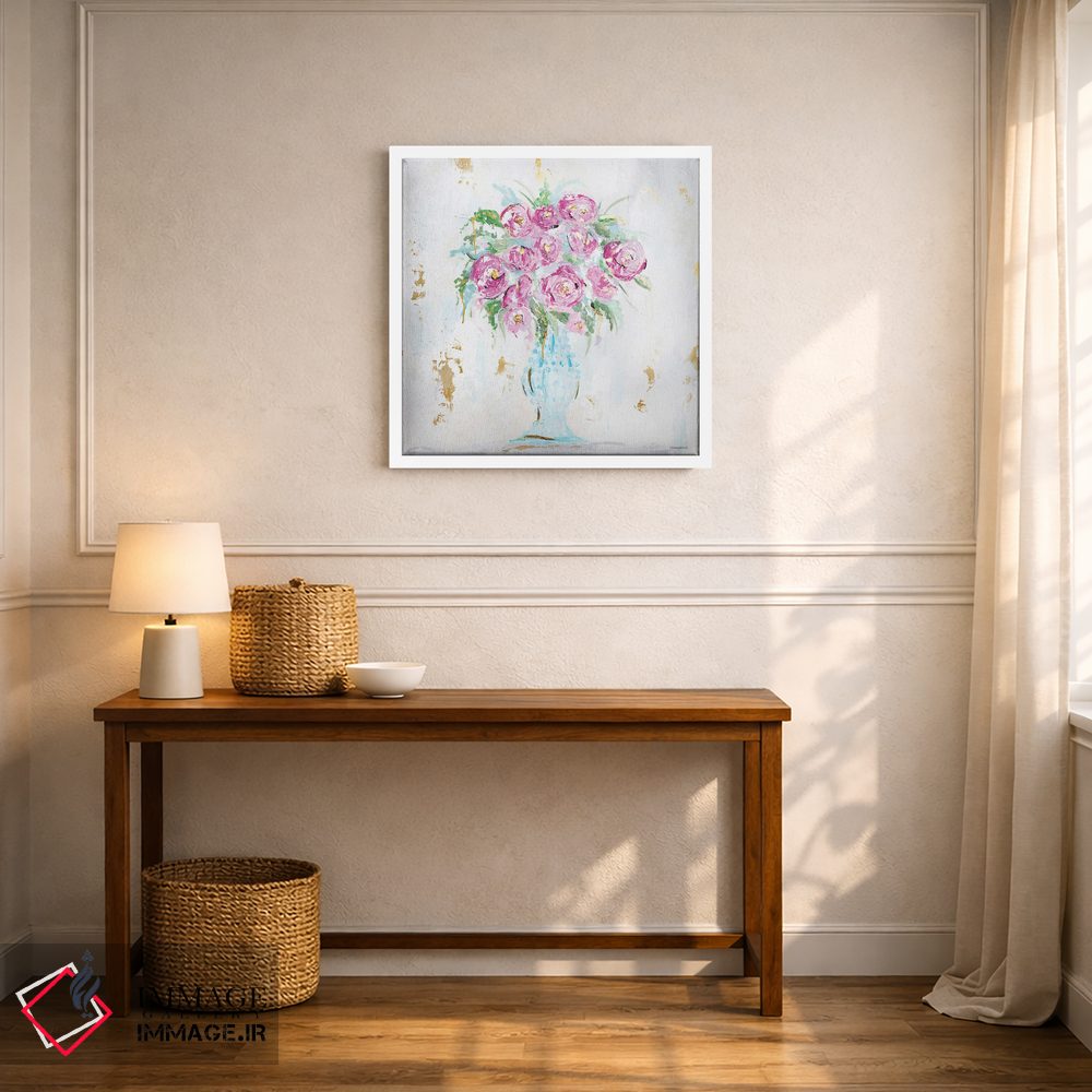 تابلو مدرن دسته گل ظرافت اثر مکنزی کیسل - D6W