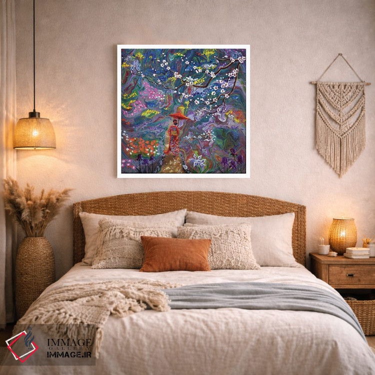 تابلو دکوراتیو قدم زنی در باغ اسرارآمیز اثر لورا ایورسن - D2W