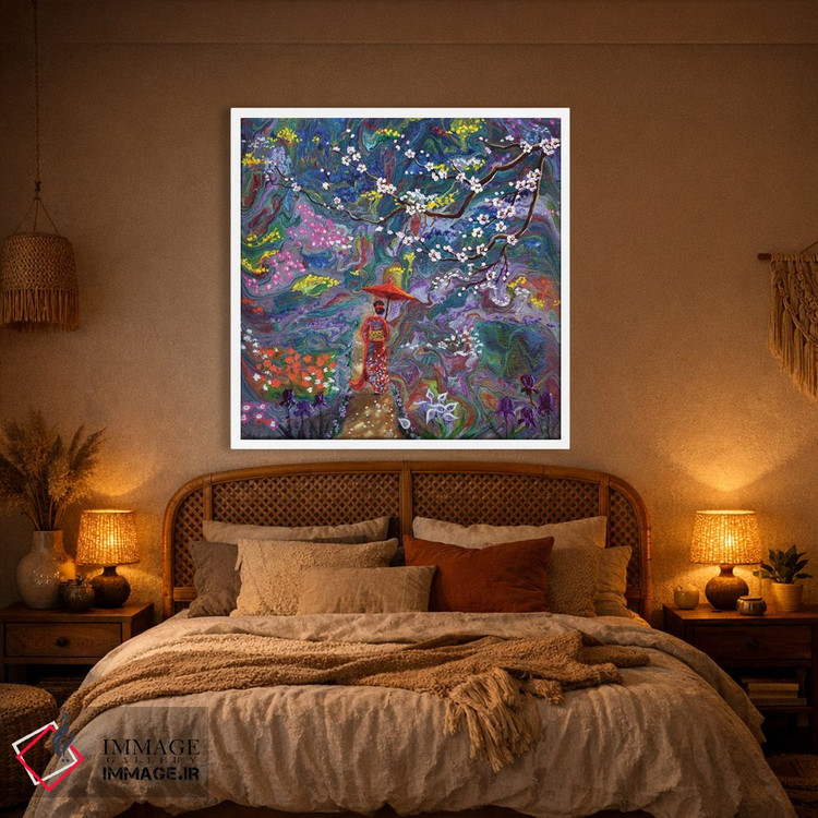 تابلو دکوراتیو قدم زنی در باغ اسرارآمیز اثر لورا ایورسن - D1W