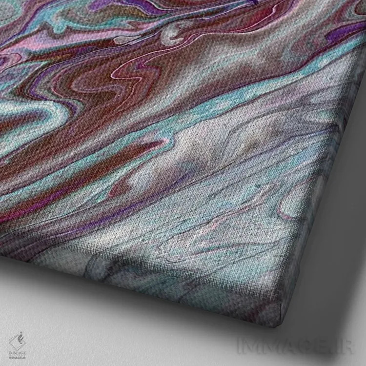 تابلو دکوراتیو شنا در غارهای عمیق اثر لورا ایورسن - نمای نزدیک بافت بوم