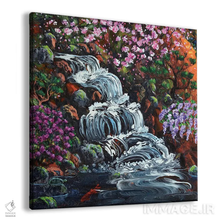تابلو دکوراتیو آبشار پنهان اثر لورا ایورسن - نمای پرسپکتیو محصول
