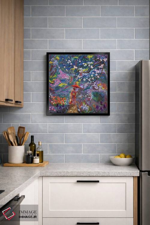 تابلو دکوراتیو قدم زنی در باغ اسرارآمیز اثر لورا ایورسن - D4B