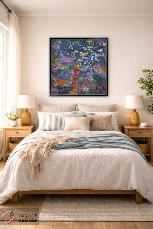 تابلو دکوراتیو قدم زنی در باغ اسرارآمیز اثر لورا ایورسن - D6B