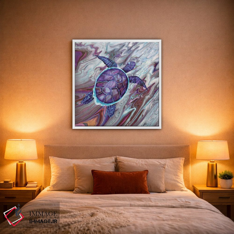 تابلو دکوراتیو شنا در غارهای عمیق اثر لورا ایورسن - D1W